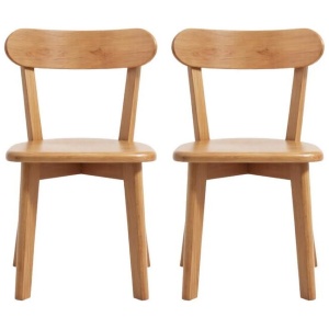 Artiss 2x Dining Chairs Wooden Kitchen Accent Chair Cafe Lounge Rubber Wood