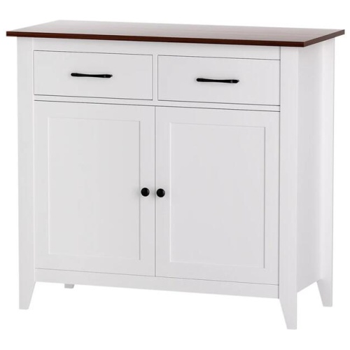 Artiss Buffet Sideboard Storage Cabinet Kitchen Cupboard Hallway 2 Drawers White