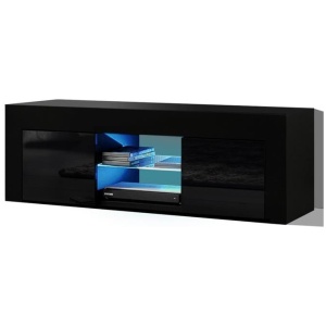 Artiss Entertainment Unit TV Cabinet LED 130cm Black Angus