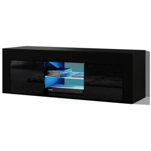 Artiss Entertainment Unit TV Cabinet LED 130cm Black Angus