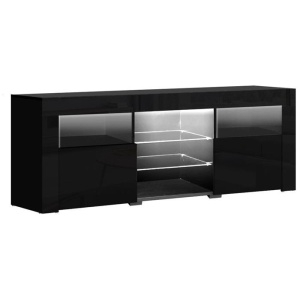 Artiss Entertainment Unit TV Cabinet LED 160cm Black Bobi