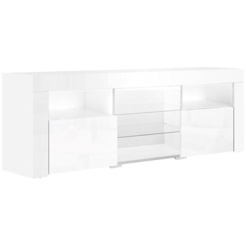 Artiss Entertainment Unit TV Cabinet LED 160cm White Bobi
