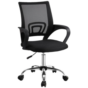Artiss Mesh Office Chair Mid Back Black