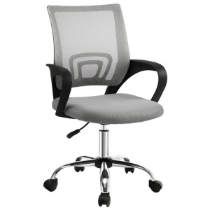 Artiss Mesh Office Chair Mid Back Grey