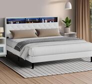 Auralia King Led Bed Frame White