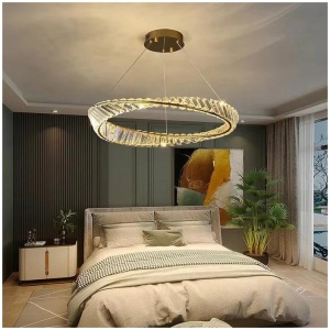 BAMDECOR C3342/1 Modern Crystal Chandeliers Lighting Fixtures Contemporary Wave Chandelier Lighting Fixtures Crystal Pendant Ceiling Lights for Living