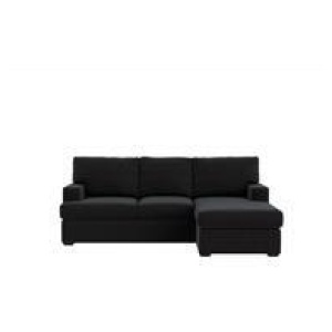 Balmain 3 Seater Chaise Sofa Black
