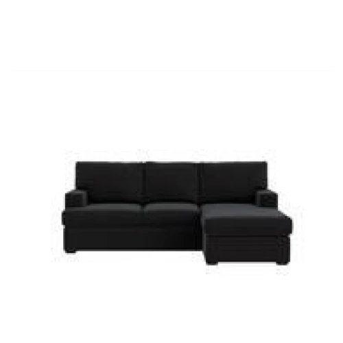 Balmain 3 Seater Chaise Sofa Black