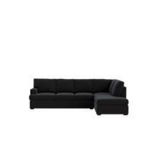 Balmain 5 Seater Modular Sofa With Right Chaise Black