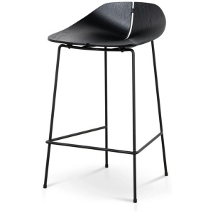 Breeze 65cm Bar Stool - Full Black by Interior Secrets - AfterPay Available