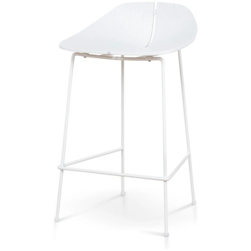 Breeze 65cm Bar Stool - Full White by Interior Secrets - AfterPay Available