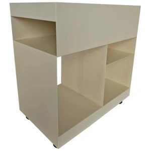 Breska 60cm Side Table - Ivory White by Interior Secrets - AfterPay Available