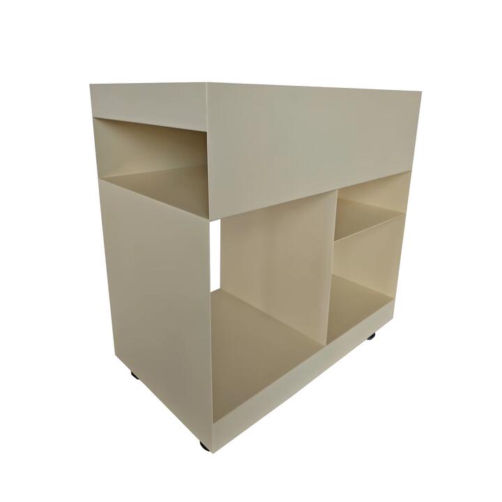 Breska 60cm Side Table - Ivory White by Interior Secrets - AfterPay Available