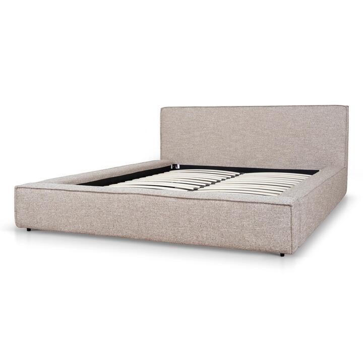 Castillo Queen Bed Frame - Stonish Beige by Interior Secrets - AfterPay Available