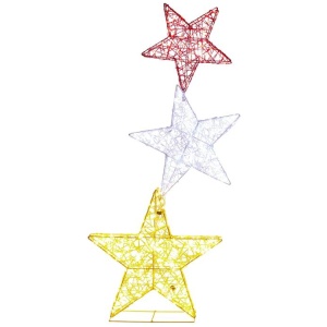 Christabelle 120cm Triple Star Christmas Display with Lights