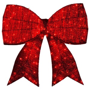 Christabelle 91cm Christmas Display Bow With Led And Twinkle Lights Festive Decoration
