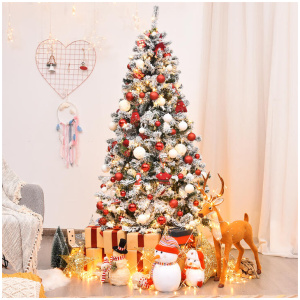 CostwayArtificial Christmas with LED Lights for Room Decoration