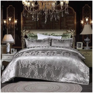 Dreamfields - Silvery Royal Quilt Cover Set - (3pcs, King Size)