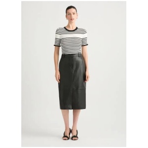 Emmanuel Leather Skirt