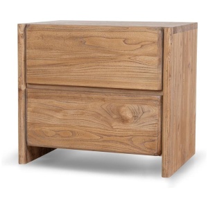 Ex Display - Arc 58cm Bedside Table - Natural by Interior Secrets - AfterPay Available