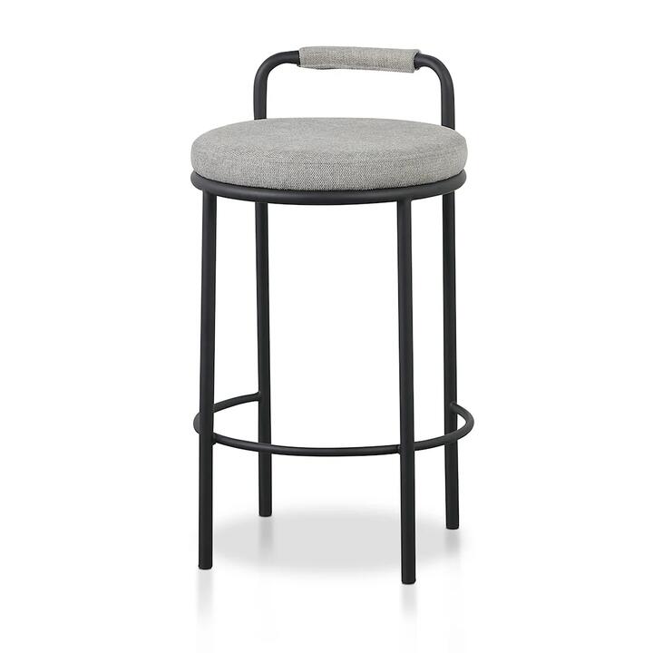 Ex Display - Karimi 65cm Bar Stool - Coastal Light Grey by Interior Secrets - AfterPay Available