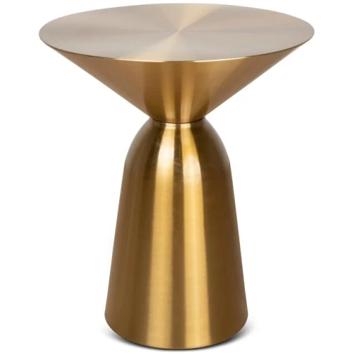 Ex Display - Zenon 45cm Round Side Table - Gold by Interior Secrets - AfterPay Available