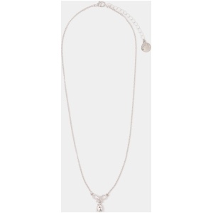 Forever New Women's Crystal Bow Necklace Top in Silver/Crystal