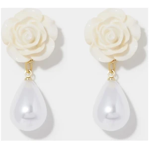 Forever New Women's Fellie Flower Pearl Earrings in Ivory/Pearl