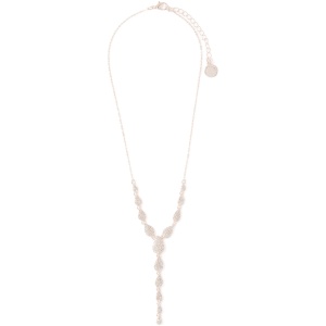 Forever New Women's Perrie Pave Drop Necklace in Rose Gold/Crystal