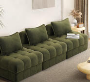 Gallery 3 Seater Sofa Green
