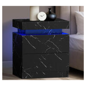 Halpin Bedside Table Black