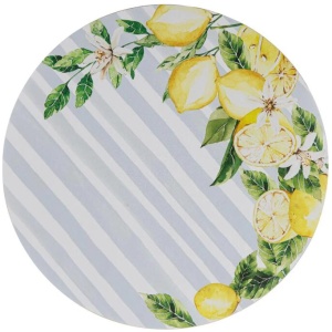 Ladelle Hardboard Capri Round Set of 4 Placemats