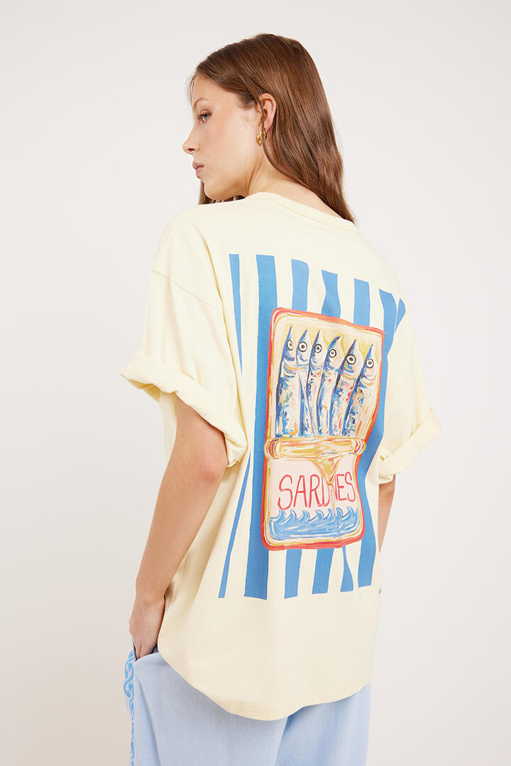 Liido Salty Sardines Oversized Tee Lemon Curd