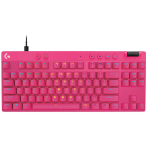 Logitech G PRO X TKL RAPID Tenkeyless Gaming Keyboard w/ Magnetic Analog Switches - Magenta