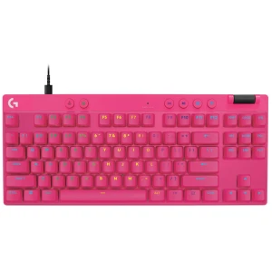 Logitech G PRO X TKL RAPID Tenkeyless Gaming Keyboard w/ Magnetic Analog Switches - Magenta