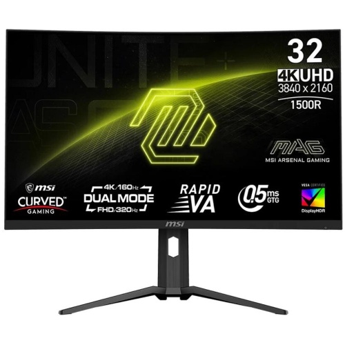 MSI MAG 321CUPDF 32" 4K UHD 0.5ms 320Hz Height Adjustable Curved Monitor
