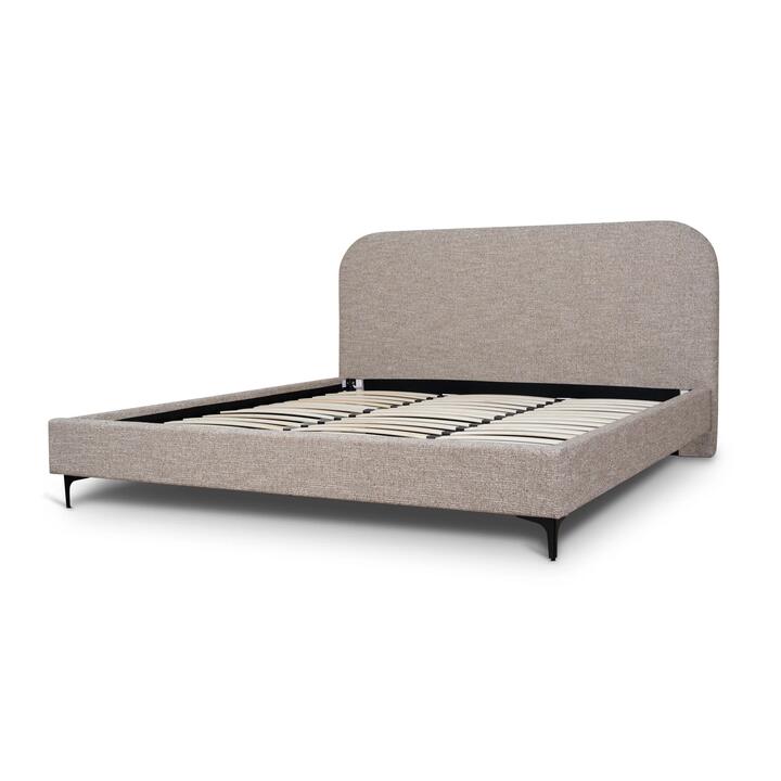 Meredith King Bed Frame - Stonish Beige by Interior Secrets - AfterPay Available