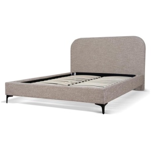 Meredith Queen Bed Frame - Stonish Beige by Interior Secrets - AfterPay Available