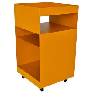 Nolani 35cm Square Side Table - Sandy Mustard by Interior Secrets - AfterPay Available