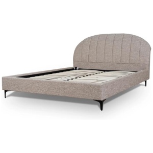 Olin Fabric Queen Bed Frame - Stonish Beige by Interior Secrets - AfterPay Available