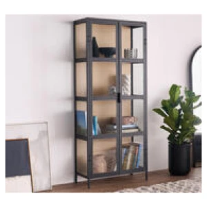 Pasadena 4 Shelf Wide Display Cabinet Brown