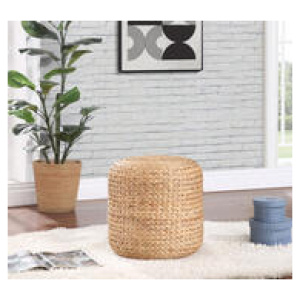 Rafiatta Round Ottoman Neutral