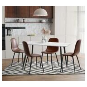 Set Of 2 Pearce Dining Chairs Brown
