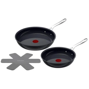 Tefal by Jamie Oliver Ceramic Enjoy Set of 2 Frying Pans with Pan Protector