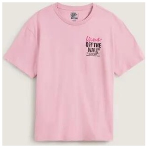 Vans Apparel and Accessories Lady Wall Outsized T-Shirt Pink