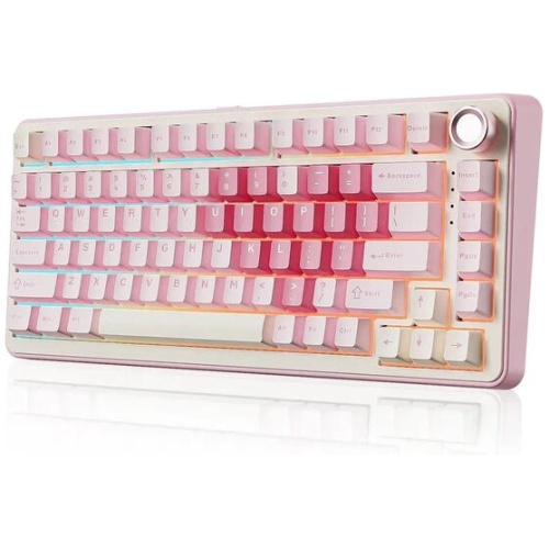 YUNZII B75 Pro 75% Mechanical Keyboard (Pink) (Cocoa Cream Switch)