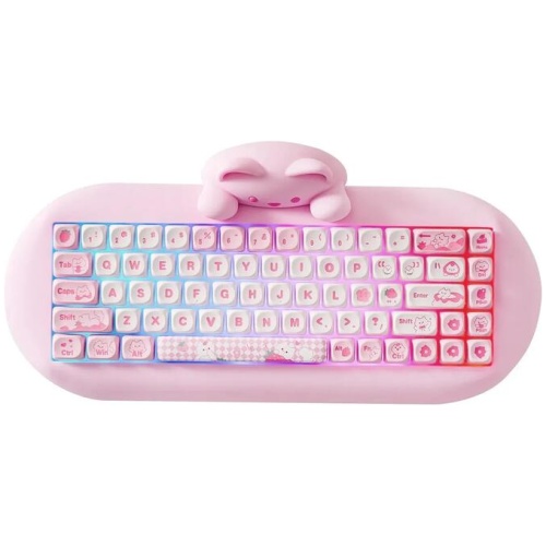 YUNZII C68 Meow Wireless Mechanical Keyboard (Pink) (Milk Switch)