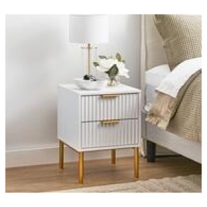 Aldan Bedside Table White