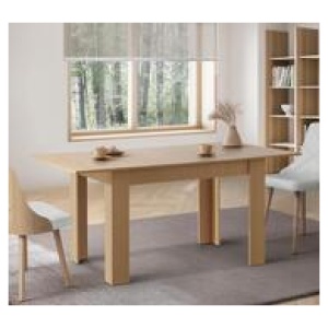 Amberdale 6 Seater Rectangle Extendable Dining Table Neutral