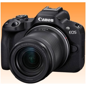 Canon EOS R50 Mirrorless Camera with 18-150mm Lenses (Black) - Brand New
